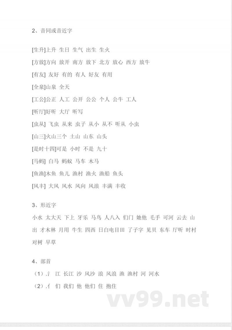 小学语文知识点-苏教版一年级语文上册知识点总结