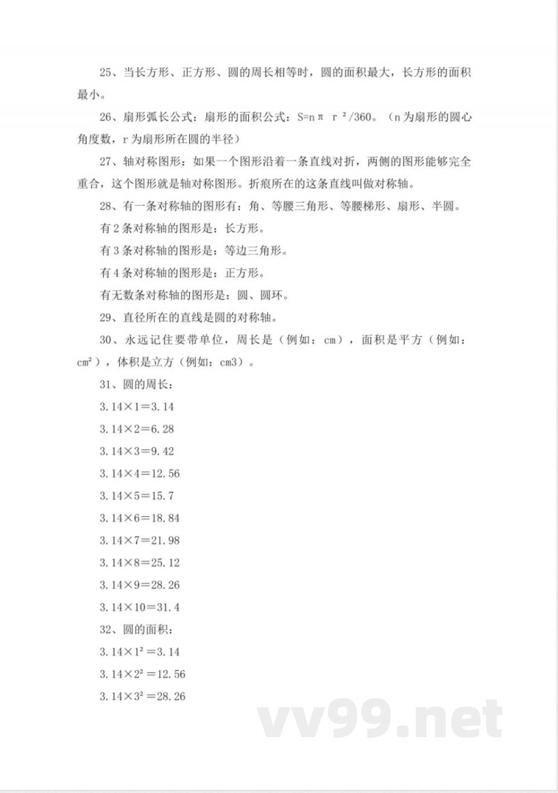 六年级数学上册知识点汇总