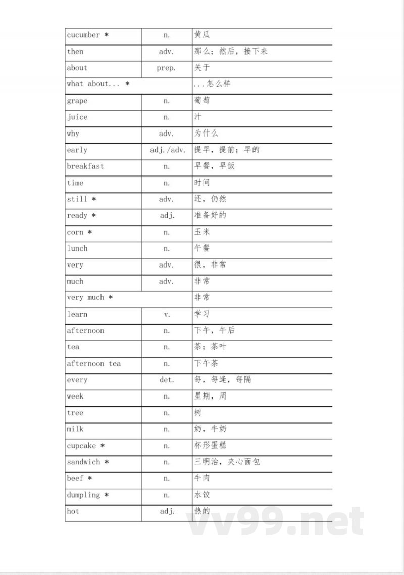 外研版(2024版)小学英语三年级下册单词