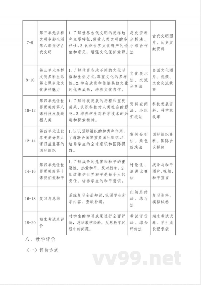 小学道德与法治六年级下册教学计划(统编版) 小学道德与法治六年级下册教学计划(统编版)