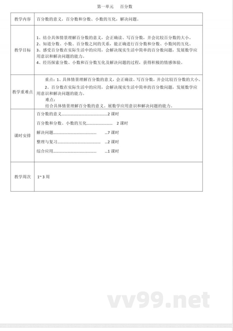 西师大版小学数学六年级下册全册教案 西师大版小学数学六年级下册全册教案
