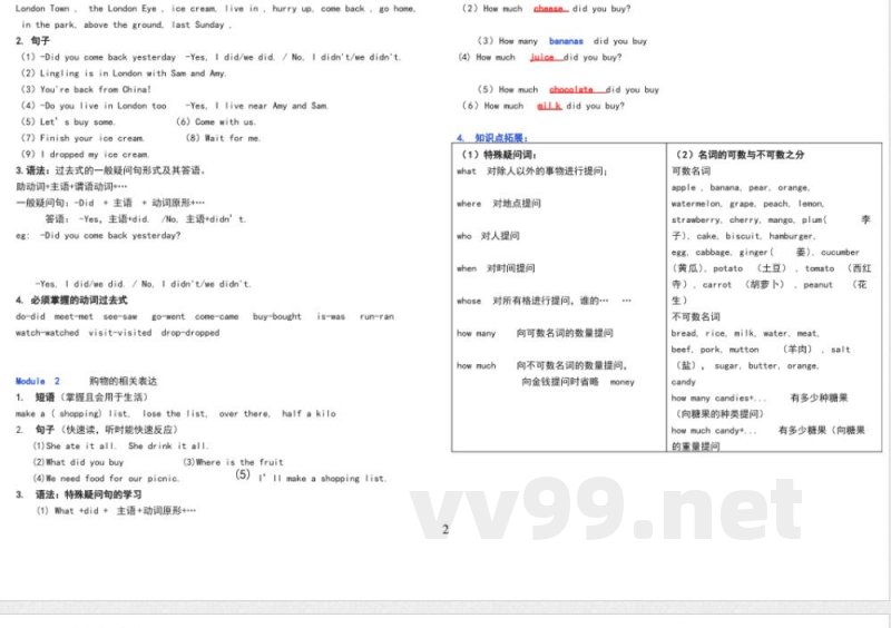 五年级上册英语知识点-外研版 五年级上册英语知识点-外研版