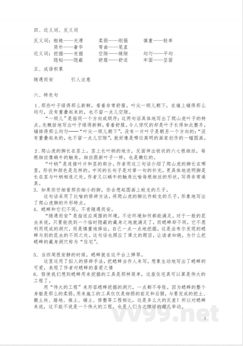 统编版四年级上册语文全册知识点复习 统编版四年级上册语文全册知识点复习