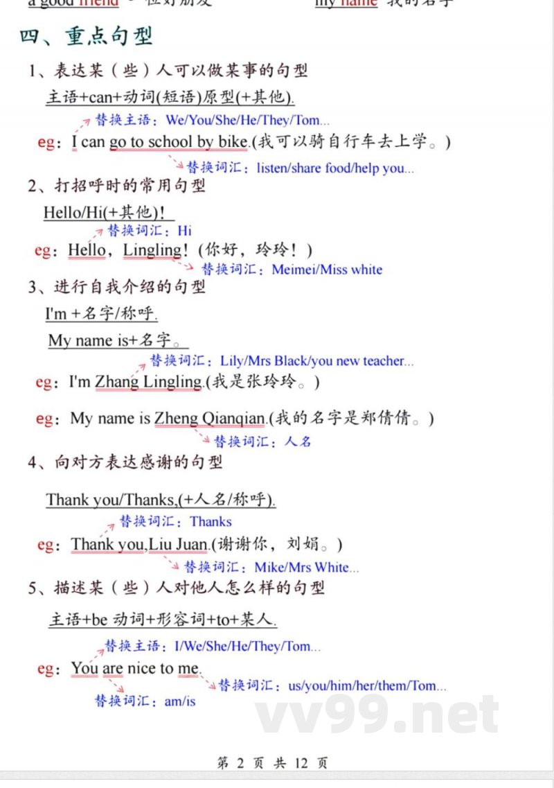 三年级上册人教PEP版英语【知识点汇总】 三年级上册人教PEP版英语【知识点汇总】