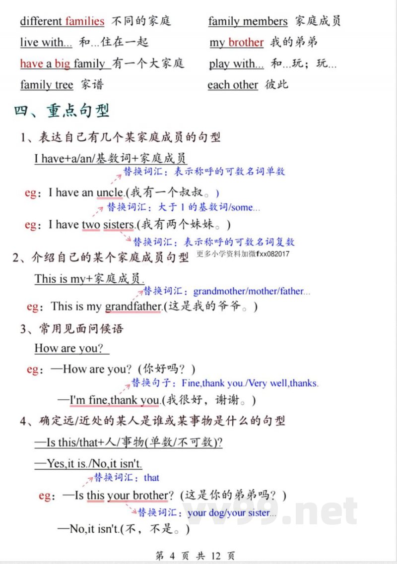 三年级上册人教PEP版英语【知识点汇总】 三年级上册人教PEP版英语【知识点汇总】