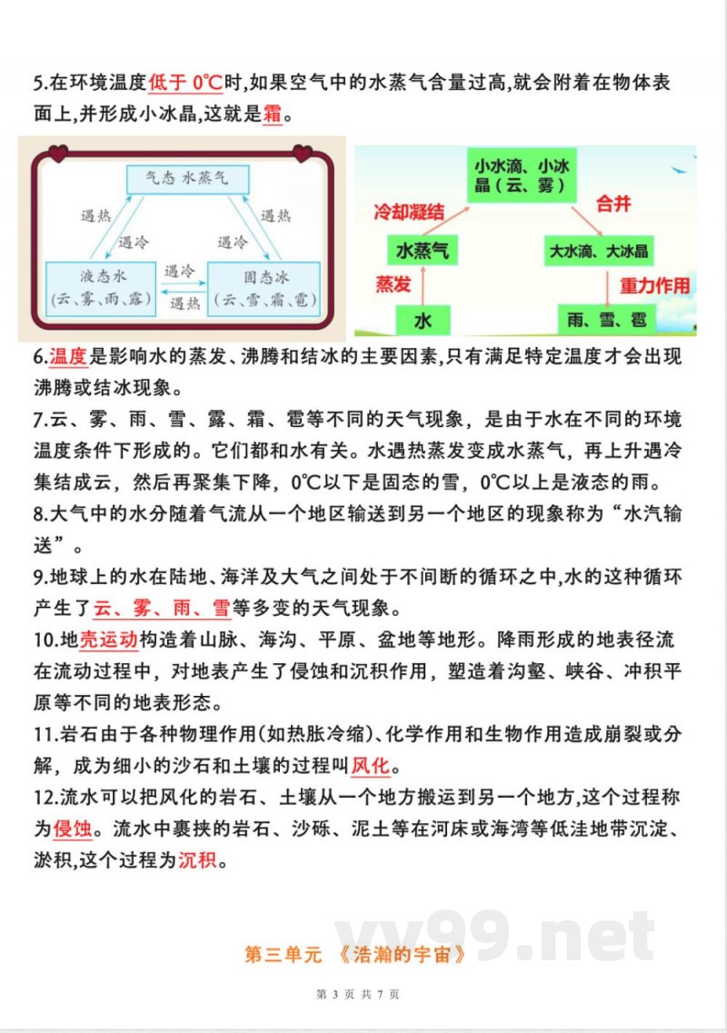 科学六年级上册知识点总结
