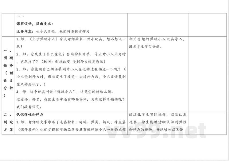 3.2 《弹力》 教案 苏教版科学四年级上册 3.2 《弹力》 教案 苏教版科学四年级上册