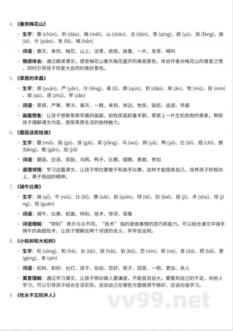 249小学一年级下册语文苏教版知识点汇总 249小学一年级下册语文苏教版知识点汇总
