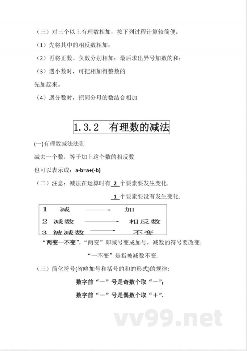 七年级人教版上册-总知识点 七年级人教版上册-总知识点
