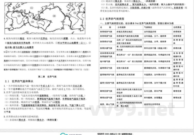 地理八年级上册考纲知识点 地理八年级上册考纲知识点
