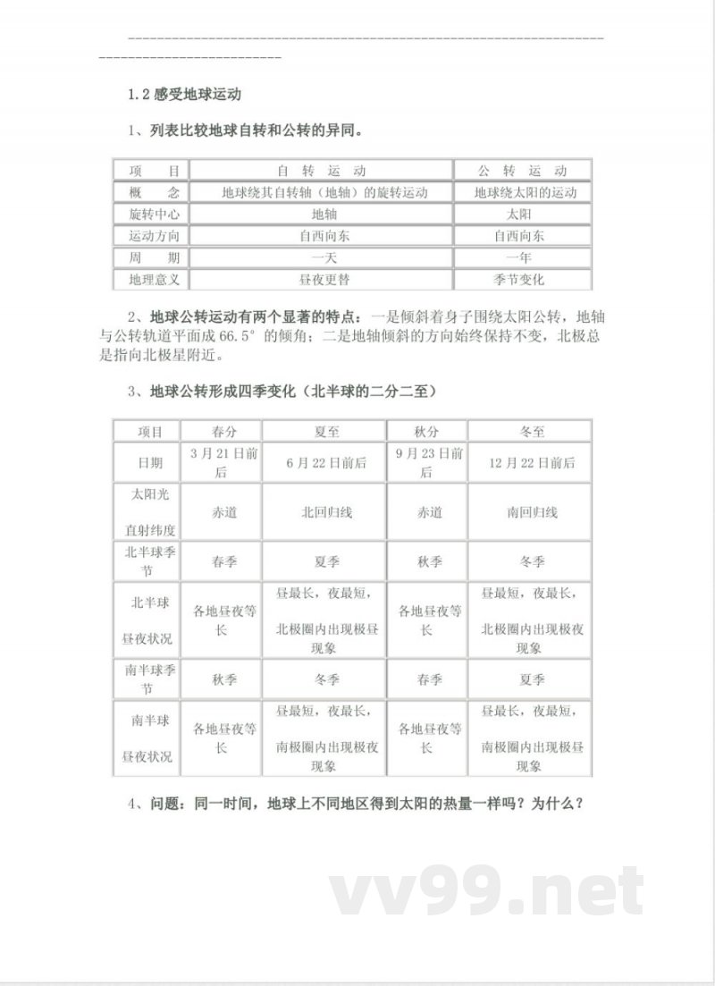 晋教版七年级地理上知识点 晋教版七年级地理上知识点