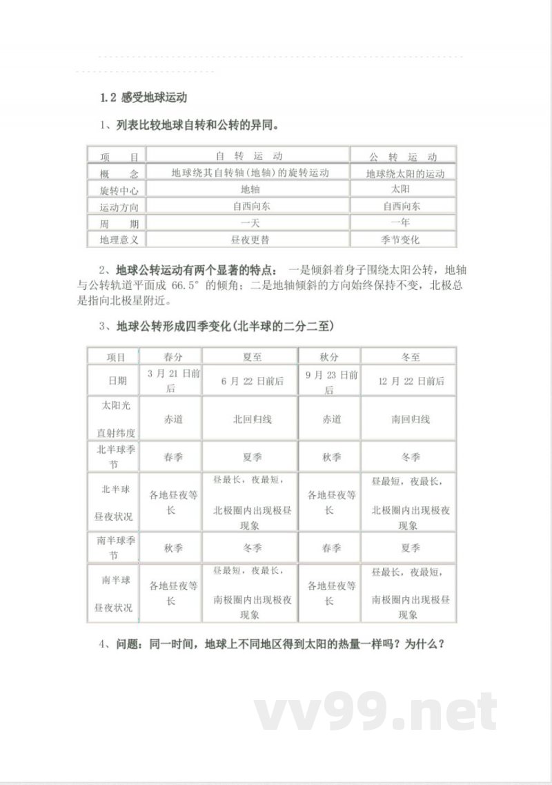晋教版七年级地理上知识点 晋教版七年级地理上知识点