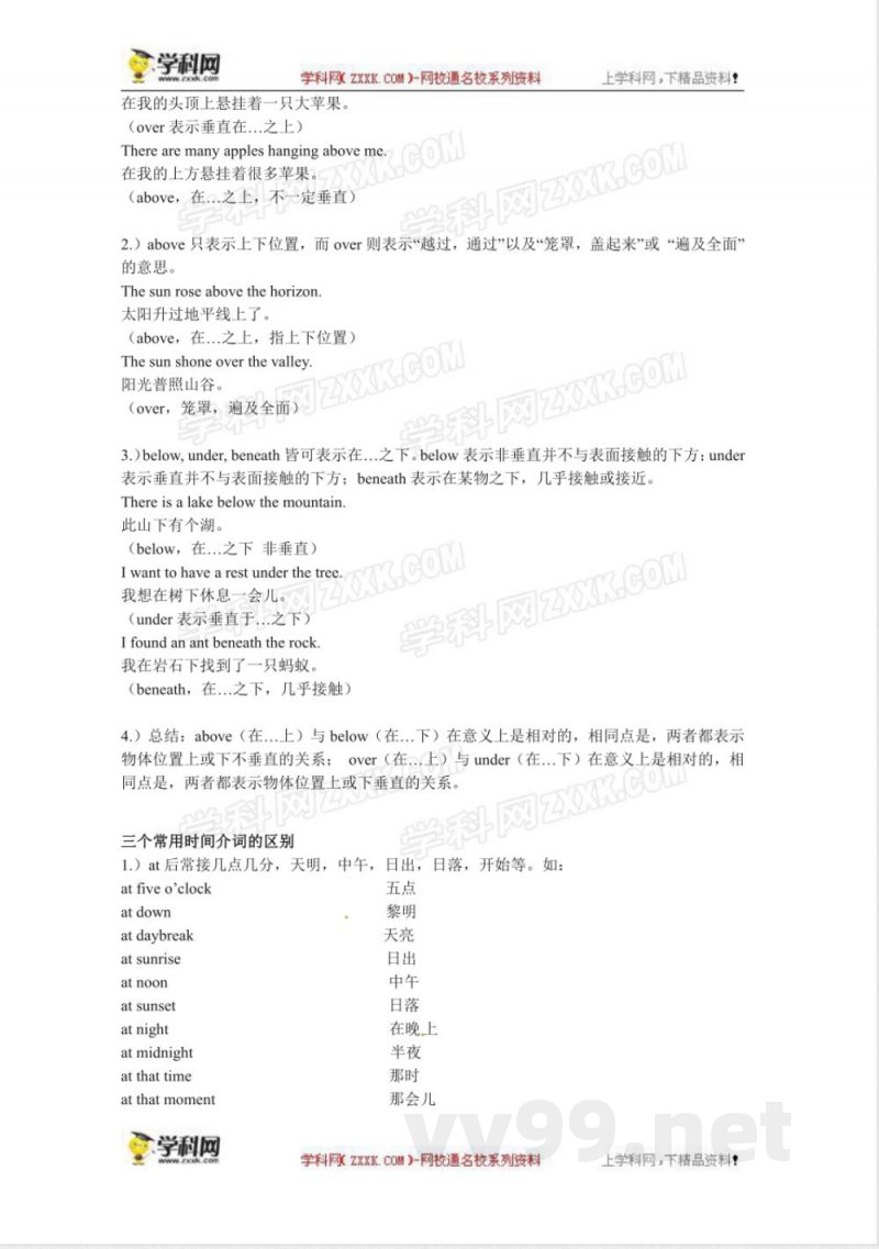 外研版英语七年级下册 Module6知识点 外研版英语七年级下册 Module6知识点