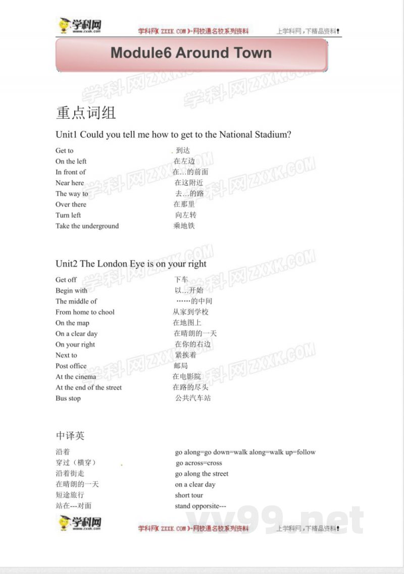 外研版英语七年级下册 Module6知识点(2) 外研版英语七年级下册 Module6知识点(2)