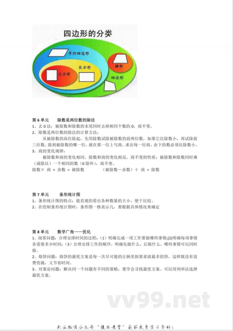 四年级上册数学人教版知识要点 四年级上册数学人教版知识要点