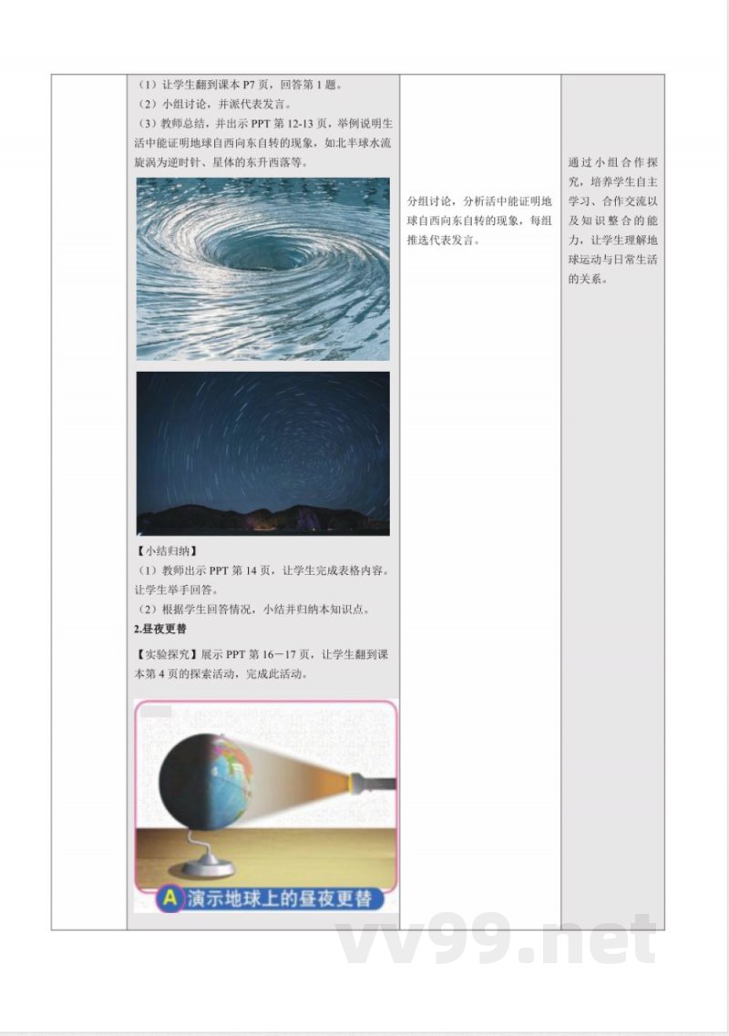 1.1 地球的自转(教学设计)地理中图版2025八年级上册 1.1 地球的自转(教学设计)地理中图版2025八年级上册