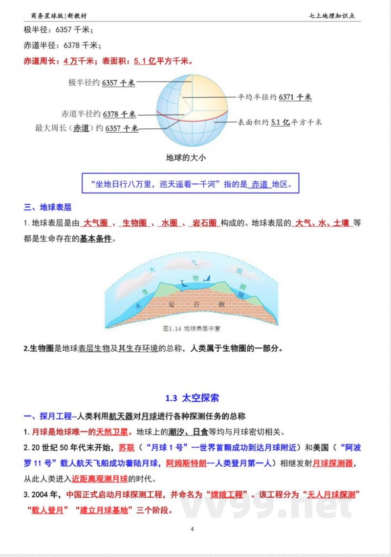 2025年商务星球版七年级上册地理全册知识点合集 2025年商务星球版七年级上册地理全册知识点合集