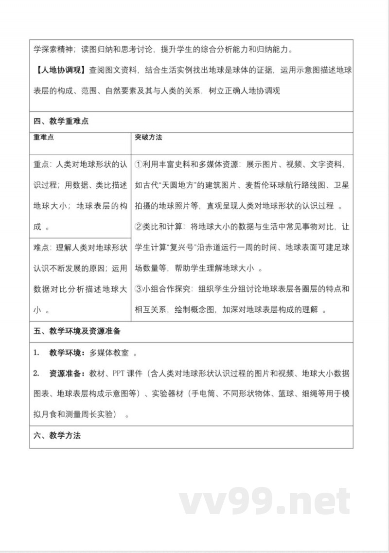 1.2地球的形态(教学设计)地理商务星球版2025七年级上册 1.2地球的形态(教学设计)地理商务星球版2025七年级上册