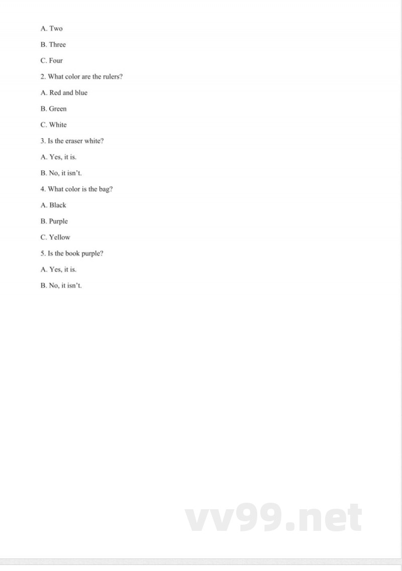 Review 2 Lesson 2 课后练习 2025陕旅版三年级上册英语 Review 2 Lesson 2 课后练习 2025陕旅版三年级上册英语