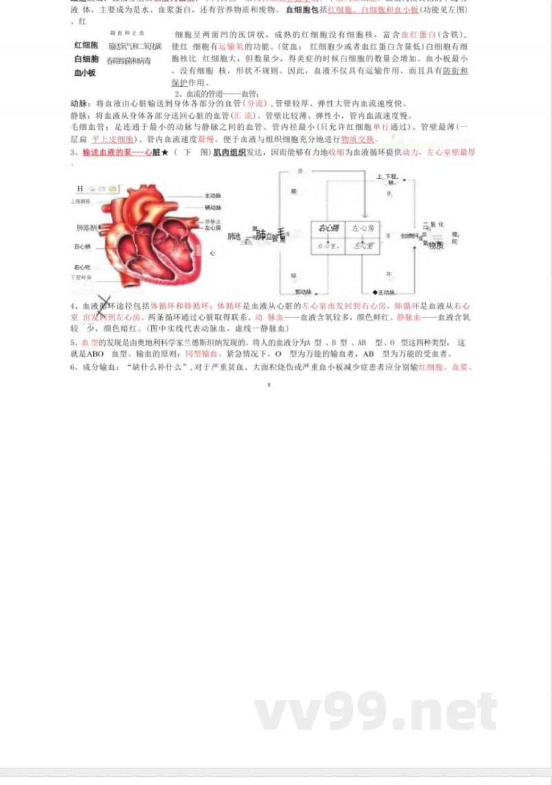 七年级下册生物知识点归纳整理 七年级下册生物知识点归纳整理