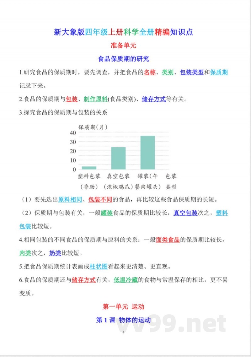 2025年新大象版四年级上册科学全册知识点 2025年新大象版四年级上册科学全册知识点
