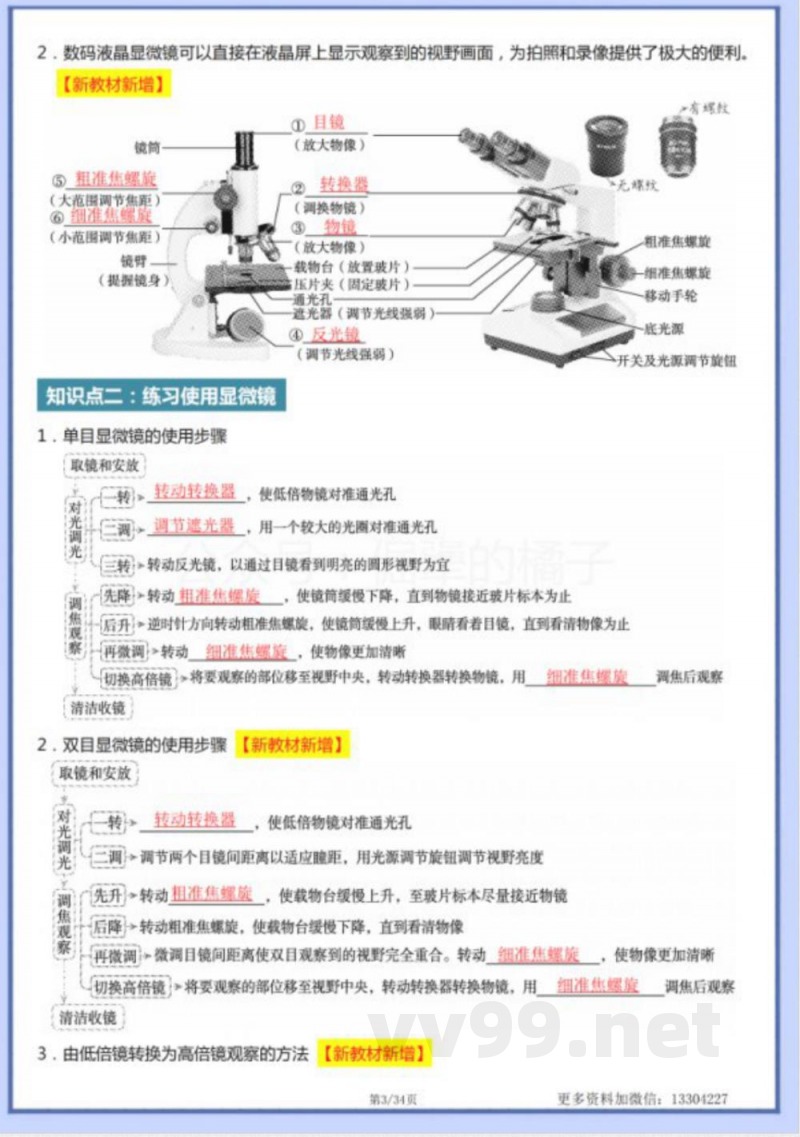 2024版七年级上册人教生物知识点梳理. 2024版七年级上册人教生物知识点梳理.