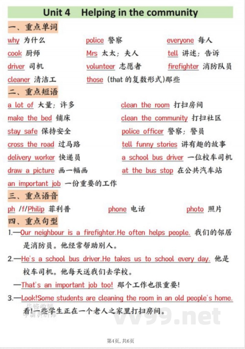四年级(上)英语知识点汇总《PEP版》 四年级(上)英语知识点汇总《PEP版》