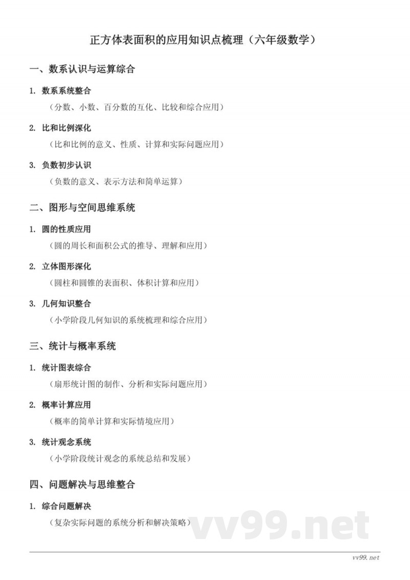 正方体表面积的应用知识点梳理(苏教版 六年级上册) 正方体表面积的应用知识点梳理(苏教版 六年级上册)