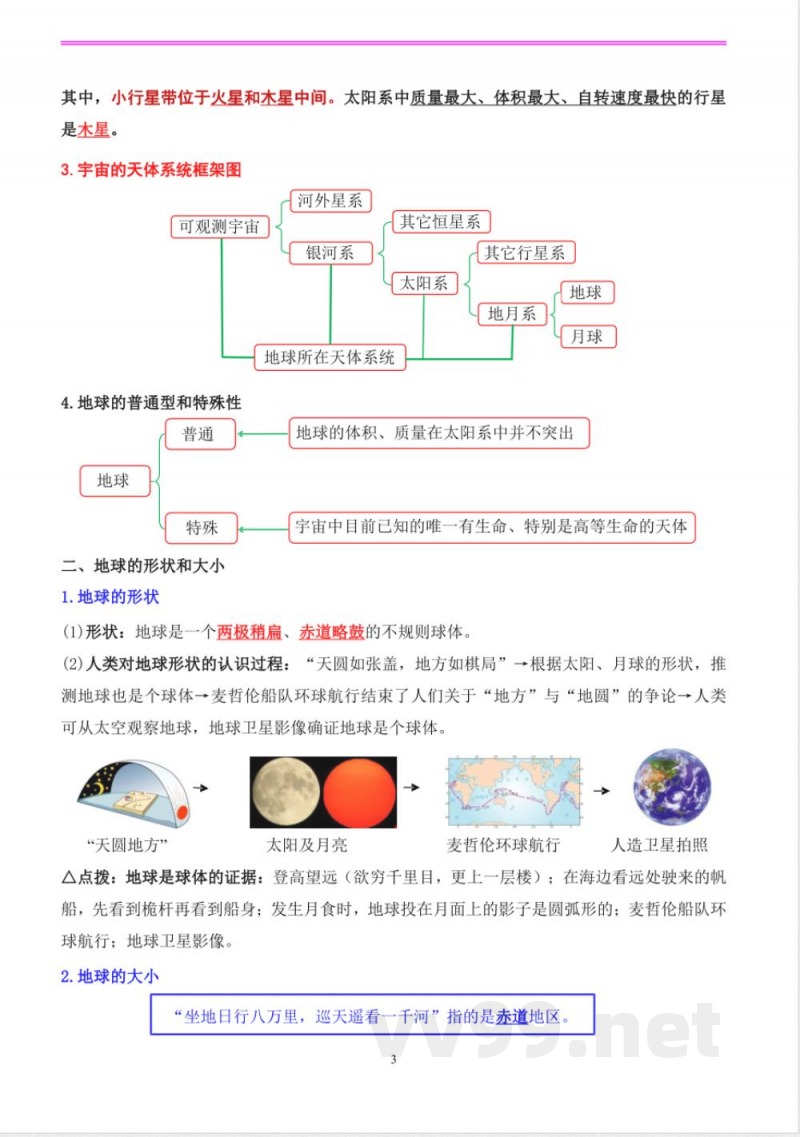 2025年新(北京)中图版七年级上册地理全册知识点 2025年新(北京)中图版七年级上册地理全册知识点