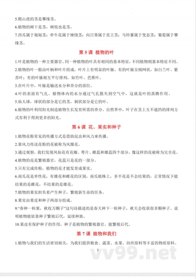 2025粤教粤科版科学三年级上册全册必背知识点知识清单 2025粤教粤科版科学三年级上册全册必背知识点知识清单