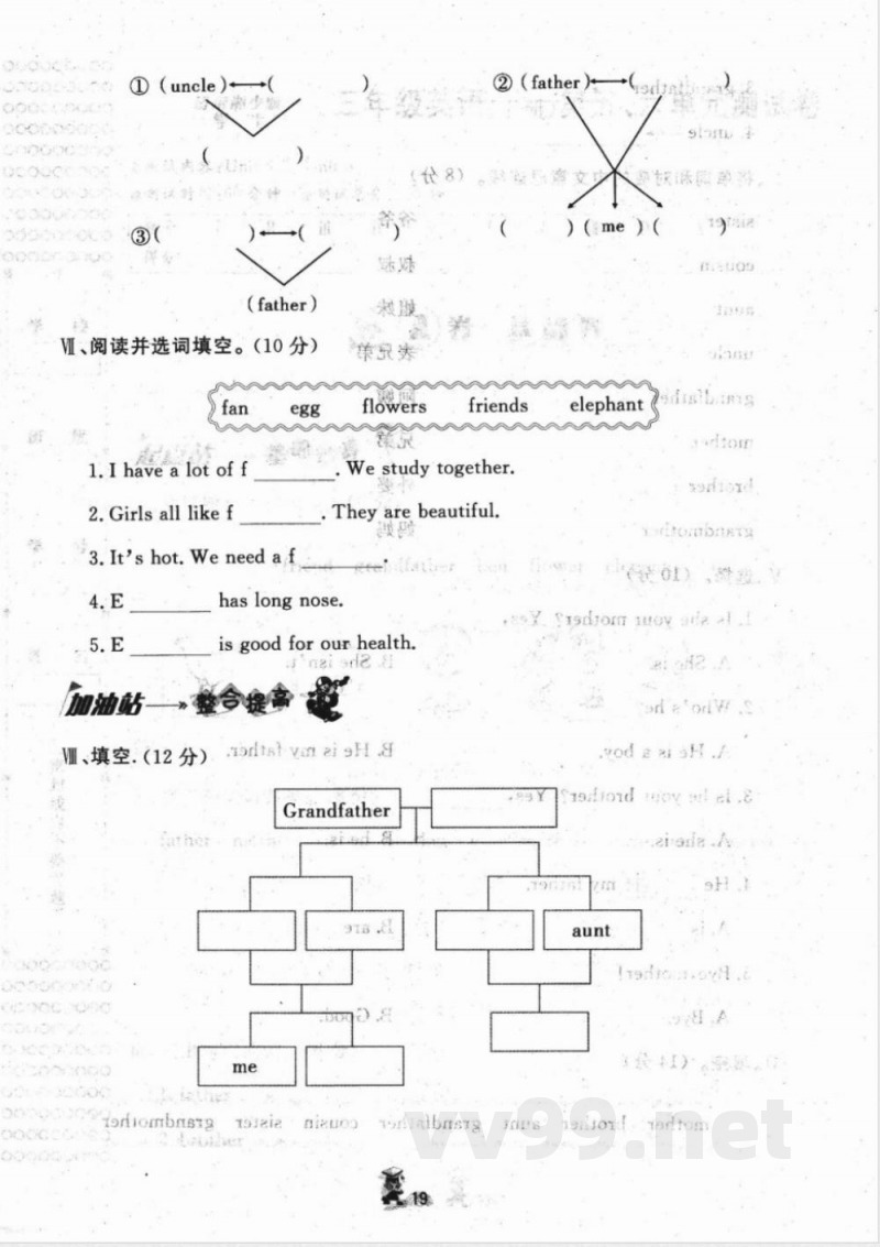 湘少版三年级英语上册第五六单元测试A卷 湘少版三年级英语上册第五六单元测试A卷
