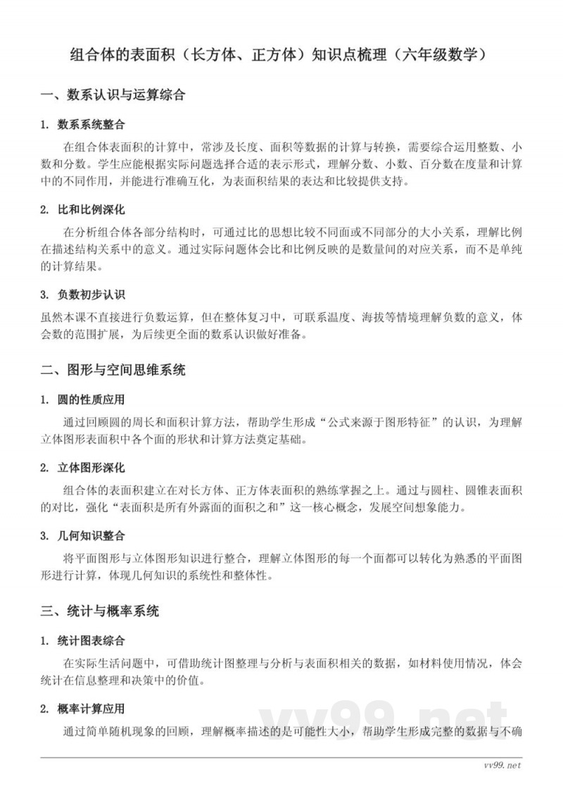 苏教版小学六年级上册数学《组合体的表面积(长方体、正方体)》知识点梳理 苏教版小学六年级上册数学《组合体的表面积(长方体、正方体)》知识点梳理