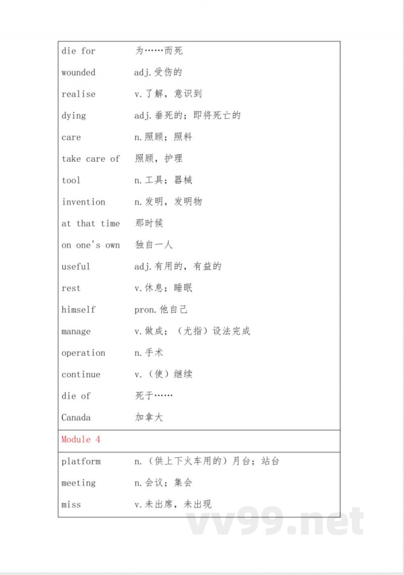外研版九年级英语上册单词表(打印) 外研版九年级英语上册单词表(打印)