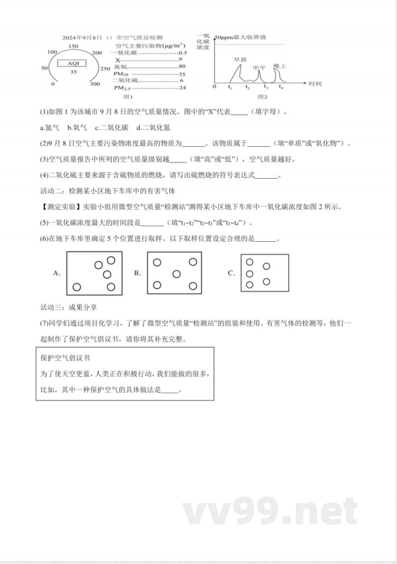 2.3空气资源的保护同步练习(含解析) 仁爱科普版化学九年级上册 2.3空气资源的保护同步练习(含解析) 仁爱科普版化学九年级上册
