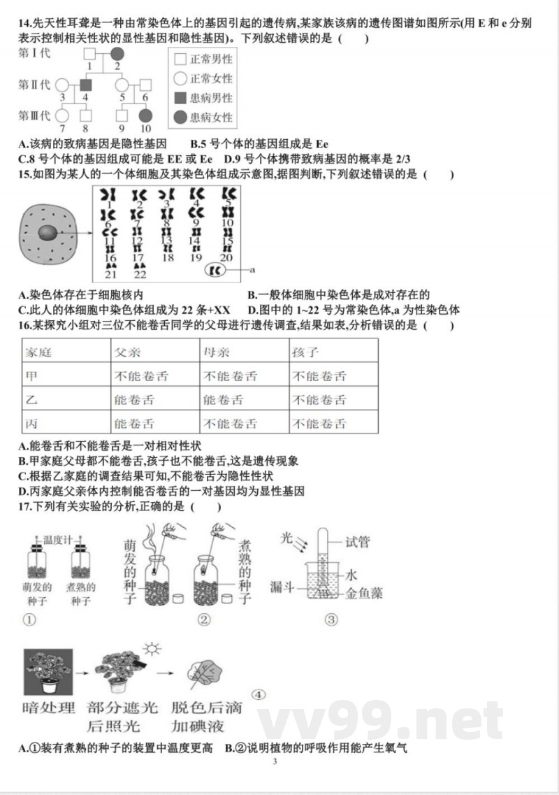 七年级下学期生物期末考试试题(含答案)(适合济南版)济南版(2024)七年级下册(2024) 七年级下学期生物期末考试试题(含答案)(适合济南版)济南版(2024)七年级下册(2024)