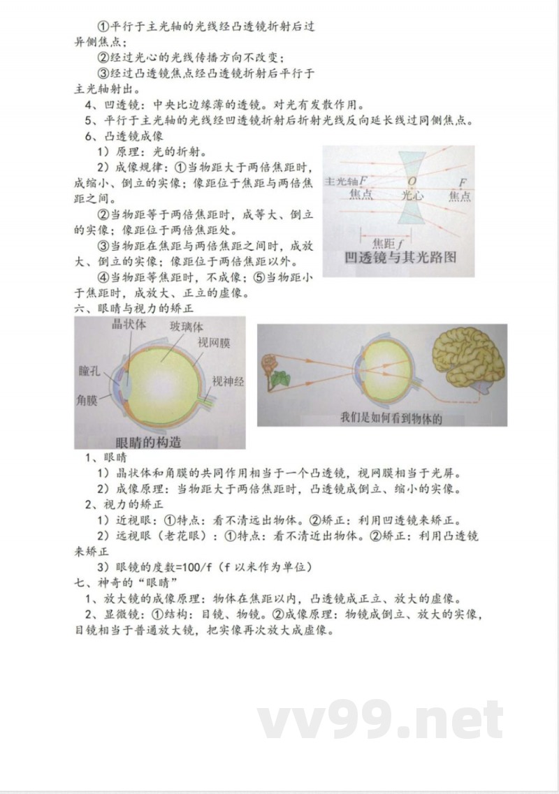 沪科技版初中物理八年级上册知识点 沪科技版初中物理八年级上册知识点
