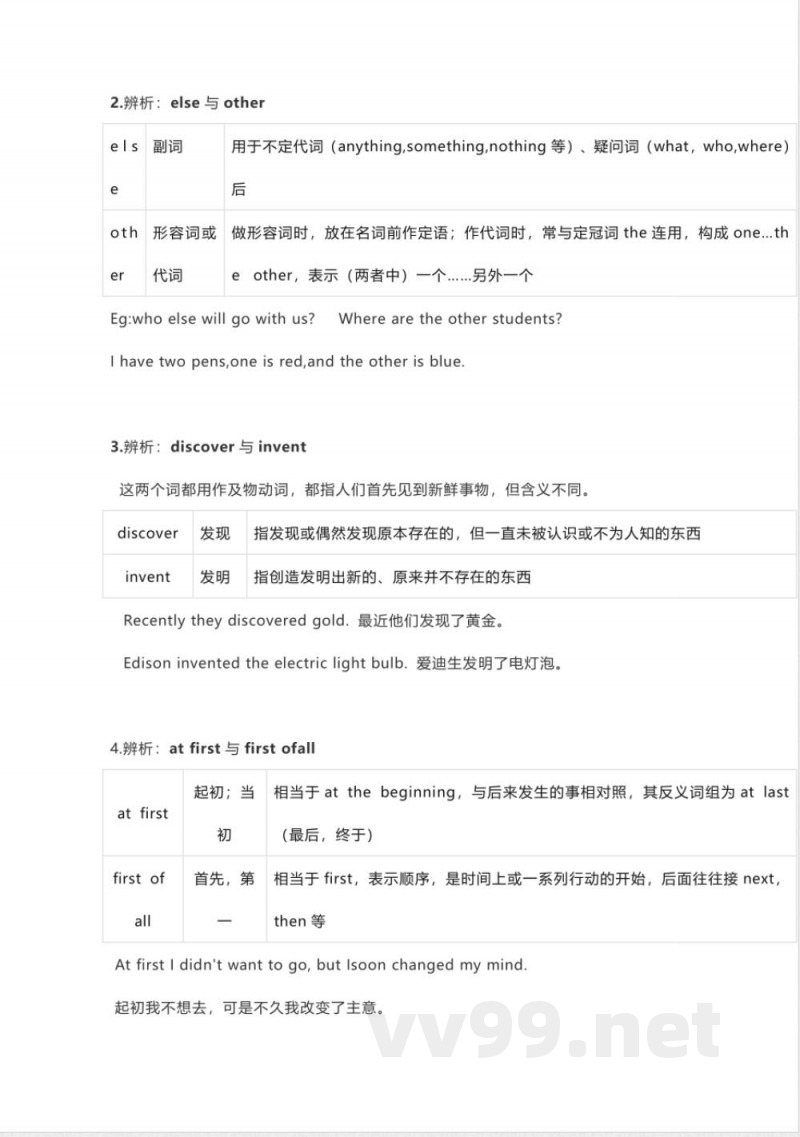 沪教版初中英语八年级上册知识点