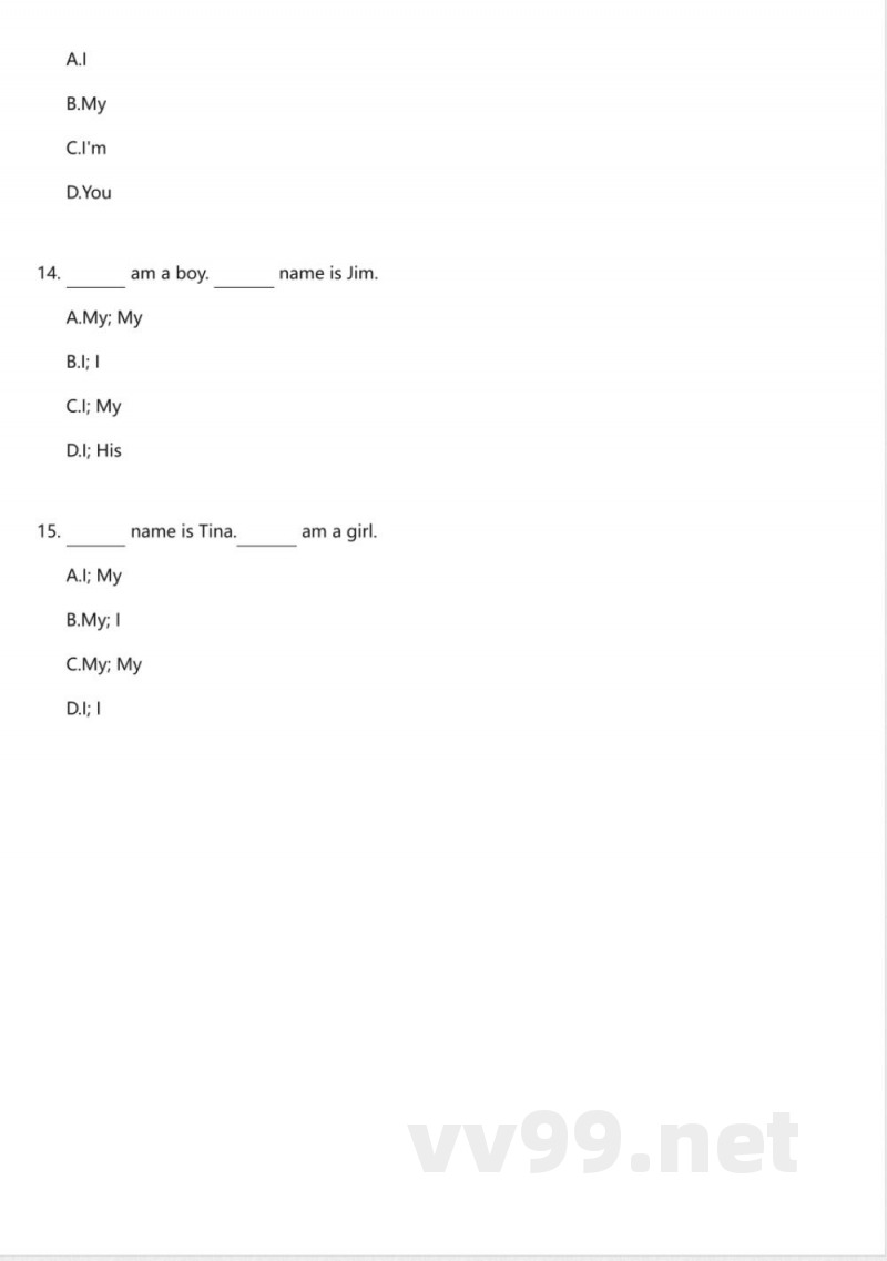 北师大版初中英语七年级上册(期中卷) 北师大版初中英语七年级上册(期中卷)