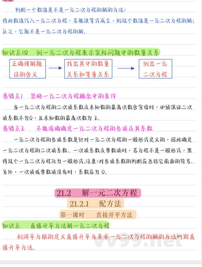 九年级数学(上册)核心知识点 九年级数学(上册)核心知识点