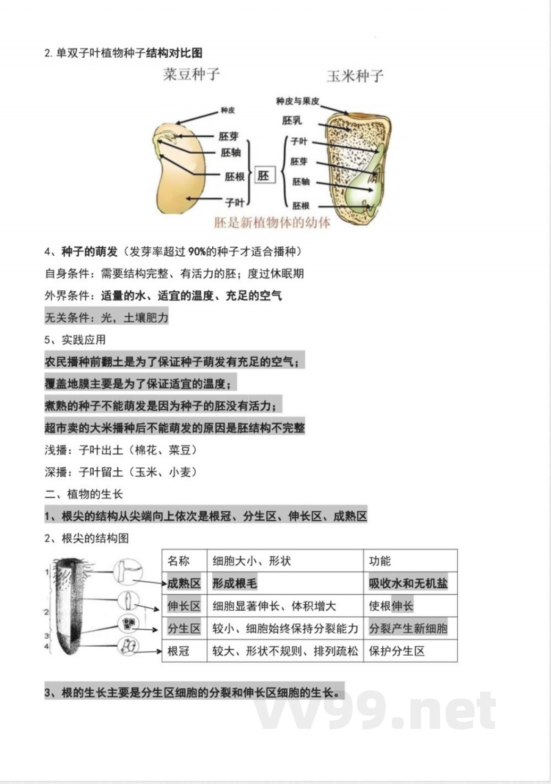 2025苏教版七年级下册生物复习提纲