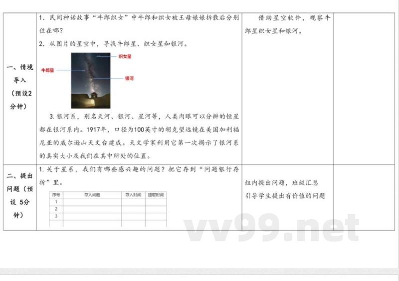 3.4 星系 教学设计 大象版科学六年级上册 3.4 星系 教学设计 大象版科学六年级上册