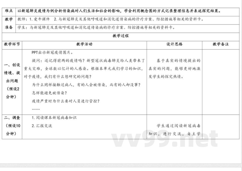 1.5 疫情与防护 教学设计 大象版科学六年级上册 1.5 疫情与防护 教学设计 大象版科学六年级上册