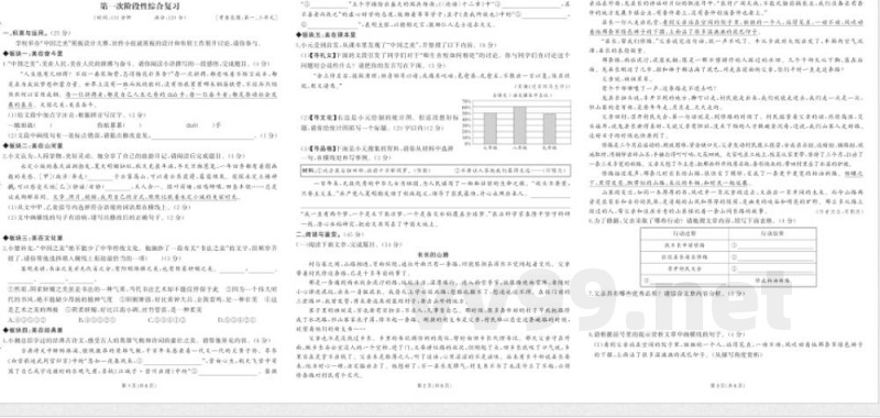 2025年部编版九年级下册语文期中综合检测试卷 2025年部编版九年级下册语文期中综合检测试卷