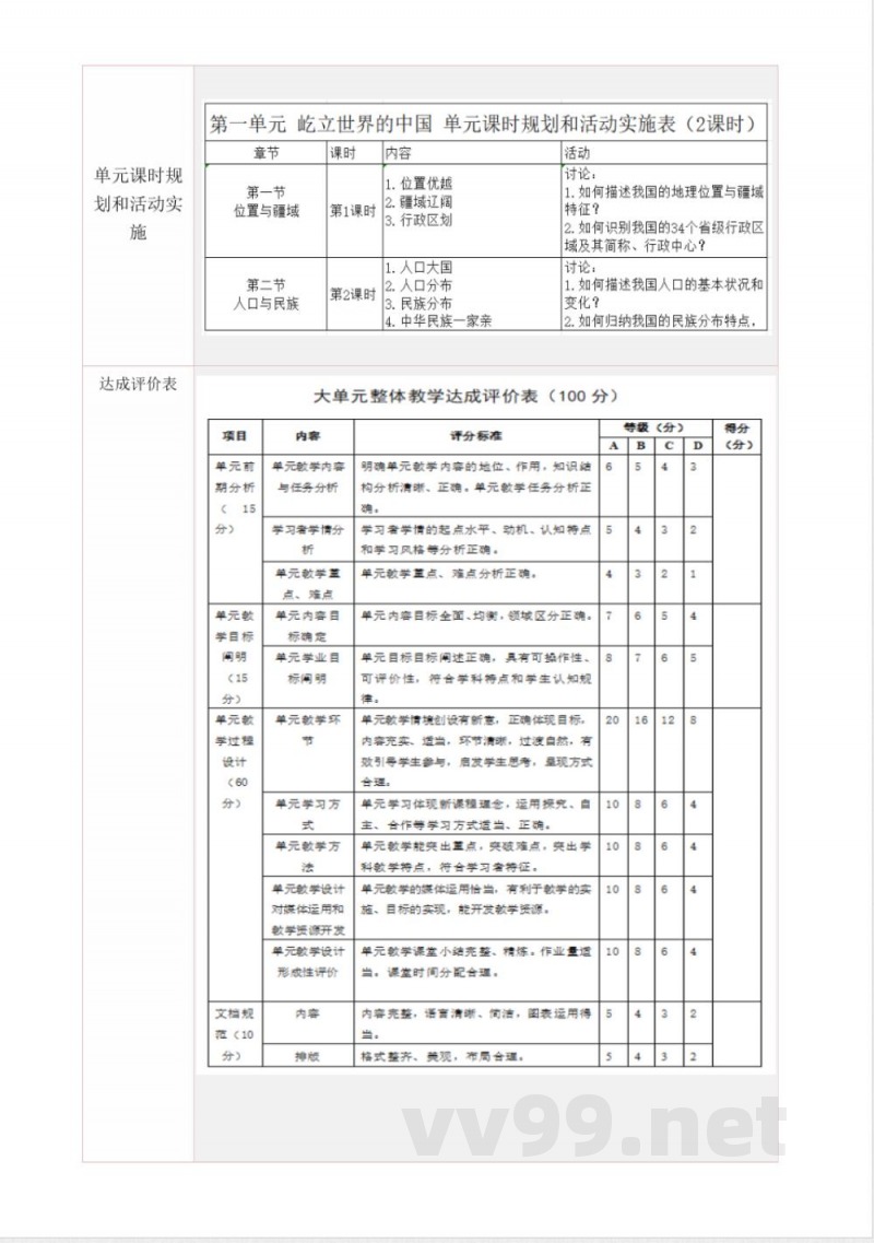 第一单元 屹立世界的中国 大单元教学设计 2025粤教版地理八年级上册 第一单元 屹立世界的中国 大单元教学设计 2025粤教版地理八年级上册