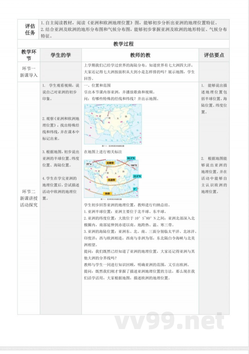 25春【地理-湘教版】七年级下册全册教案
