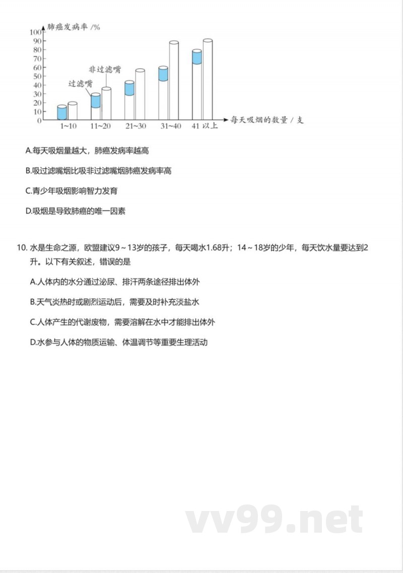 北京版（2025版）初中生物七年级下册期中测试卷