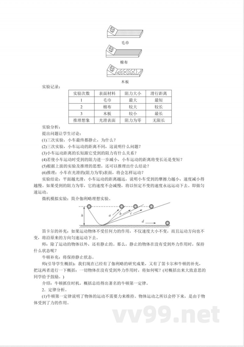 沪科版物理八年级下册全册教案