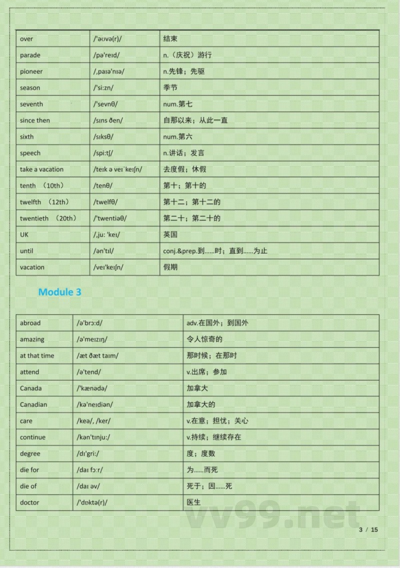 (外研版)九年级(上册)英语单词表(含音标) (外研版)九年级(上册)英语单词表(含音标)