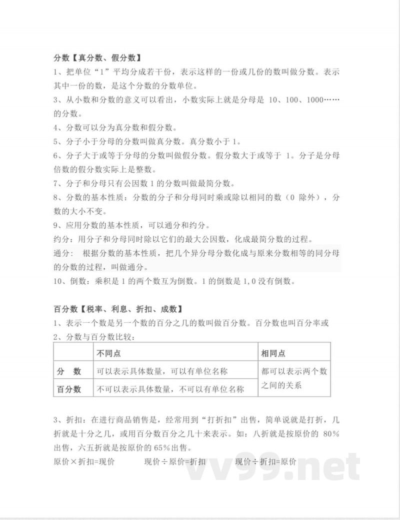 苏教版六年级下册数学知识点归纳 苏教版六年级下册数学知识点归纳