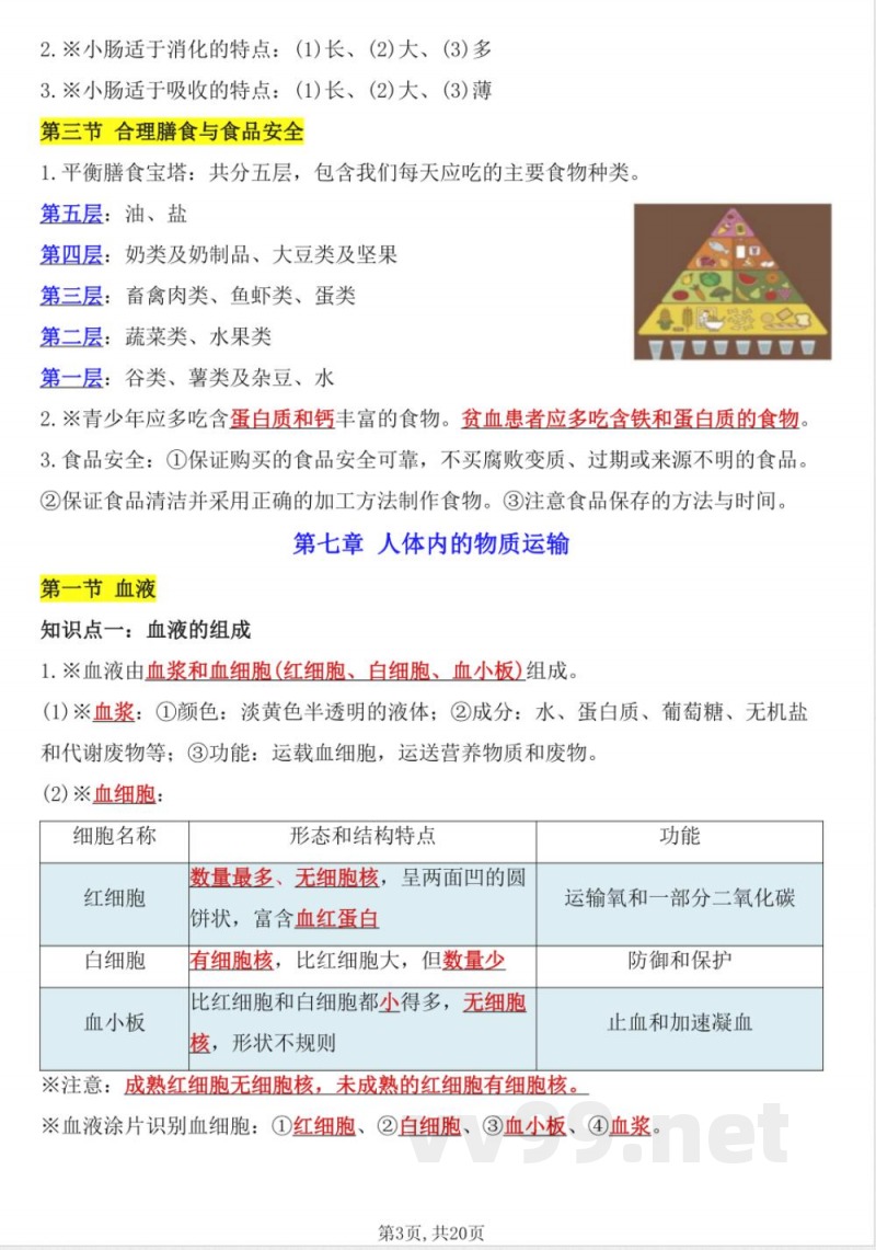 2025年新北师大版七年级下册生物全册知识点 2025年新北师大版七年级下册生物全册知识点